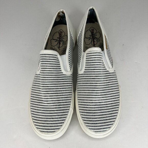 Tommy Bahama Womens TBF21WVL024I-1 White Gray Striped Size 9 Slip On Shoes - Picture 4 of 11